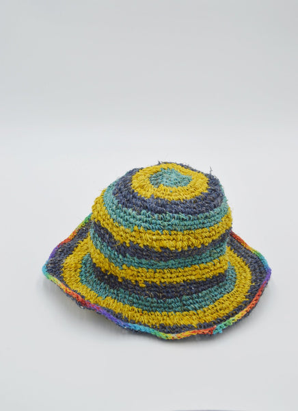 Rainbow Magic Crochet Hippie Hemp Hat in Hemp by TLB